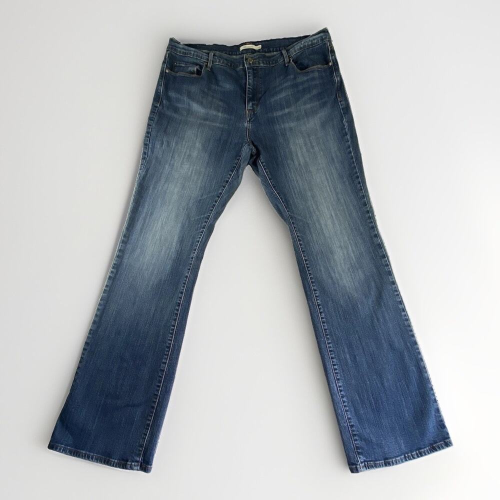 Levi’s 505 Straight Leg Jeans Women’s 18 With 32” Inseam Dark Wash